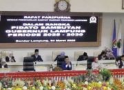 DPRD Provinsi Lampung Gelar Paripurna Pidato Gubernur Terpilih RMD