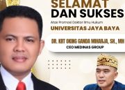 Oking Ganda Miharja Resmi Sandang Gelar Doktor Ilmu Hukum dari Universitas Jayabaya