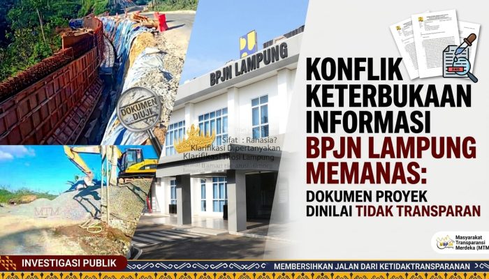 Konflik Keterbukaan Informasi BPJN Lampung Memanas: Dokumen Proyek Dinilai Tidak Transparan